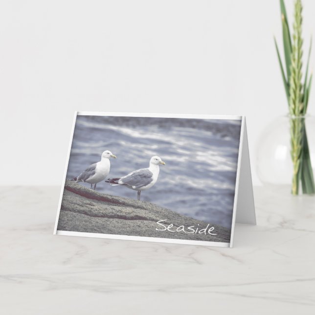 Seaside Seagulls Grußkarte Karte (Vorderseite)