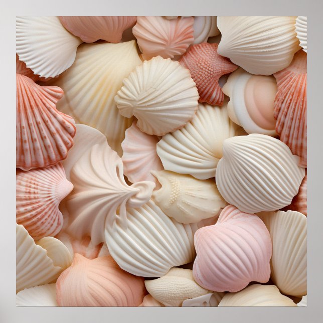 Seaside Seashells Art Poster (Vorne)