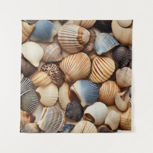 Seaside Seashells Art Tapestry Wandteppich