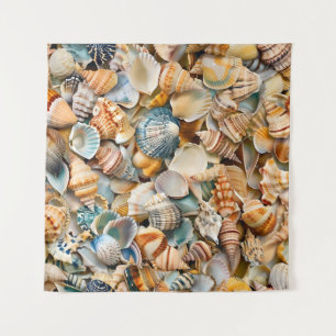 Seaside Seashells Art Tapestry Wandteppich