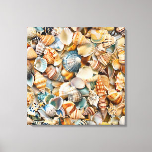 Seaside Seashells Wrapped Canvas Art Leinwanddruck