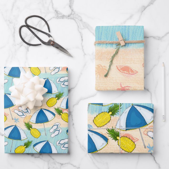 Seaside Serenity Geschenkpapier Set (Vorderseite)
