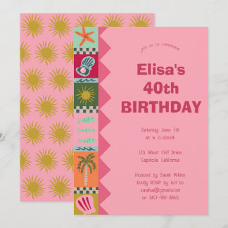Seaside Soiree BIRTHDAY PARTY Modernes Niedliches  Einladung
