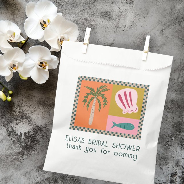 Seaside Soiree Brautparty Modernes Niedliches CUST Geschenktütchen (Seaside Soiree Bridal Shower Modern Cute CUSTOM Favor Bag
)