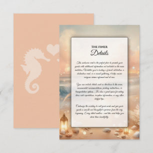 Seaside Sparkle und Sunset Dreams Hochzeit Begleitkarte