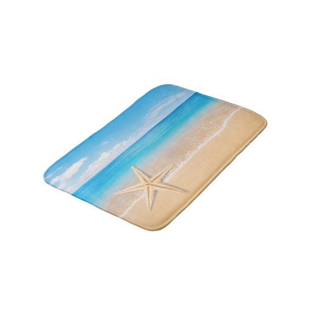 Seaside Starfish Small Bath Mat Badematte (Schrägansicht)