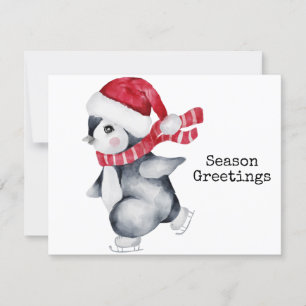 Season Greetings Penguin  Karte
