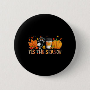 Season Leopard Pumpkin Lacrosse Halloween Fall Lea Button