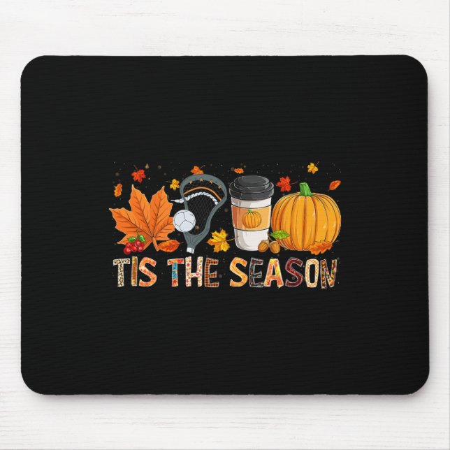 Season Leopard Pumpkin Lacrosse Halloween Fall Lea Mousepad (Vorne)