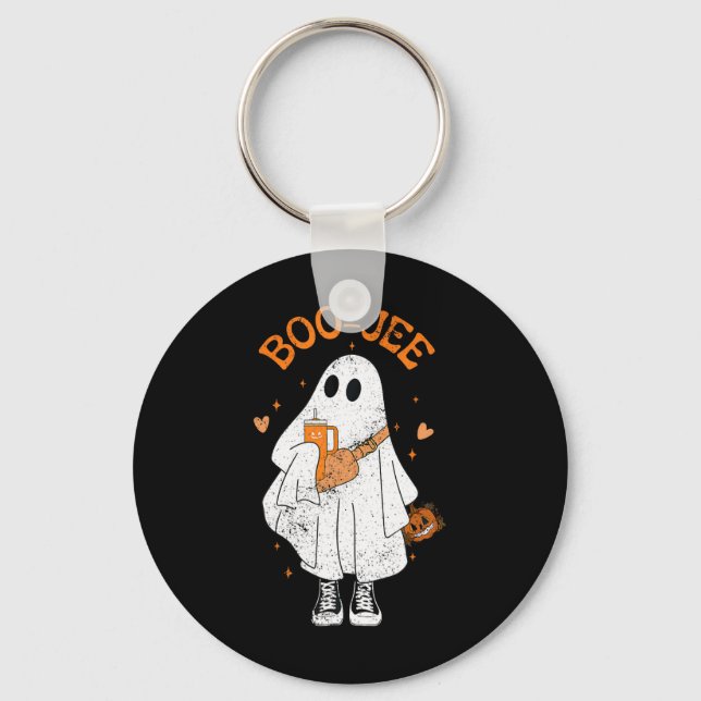 Season Niedlich Ghost Halloween Boujee Boo Jee 1 Schlüsselanhänger (Vorderseite)