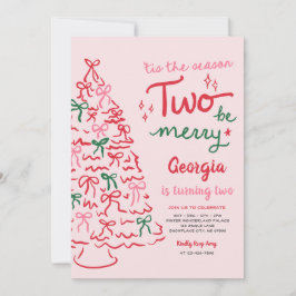 Season Two Be Merry Coquette Christmas Birthday Einladung