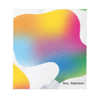 Seasonal Sprouting Rainbow Colors Teacher Notepad Notizblock