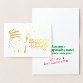 Seasons essen Retro-Teller Weihnachtskost Folienkarte