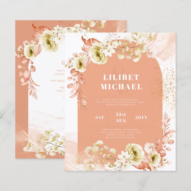 Seasons Fall Earthen Mix Boho Floral Wedding (Vorne/Hinten)