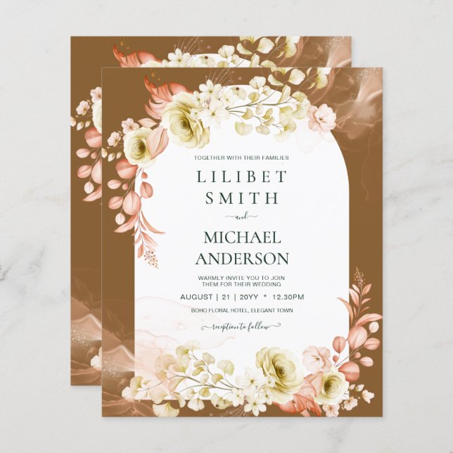 Seasons Fall Earthen Mix Boho Floral Wedding (Vorne/Hinten)