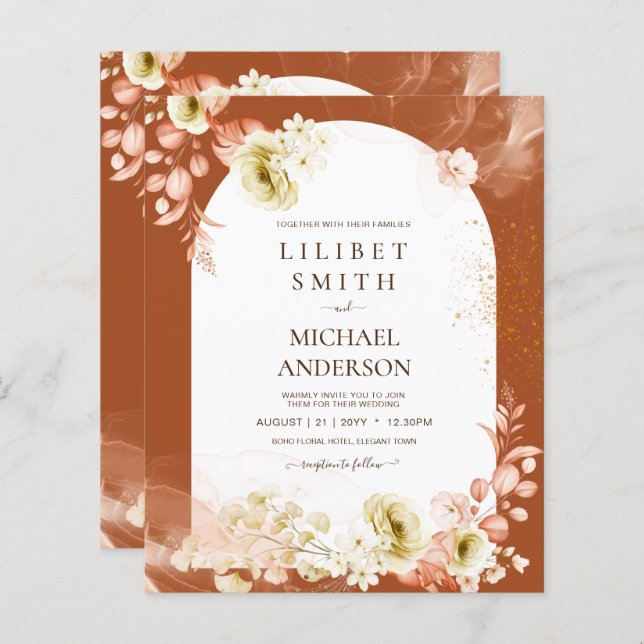 Seasons Fall Earthen Mix Boho Floral Wedding (Vorne/Hinten)