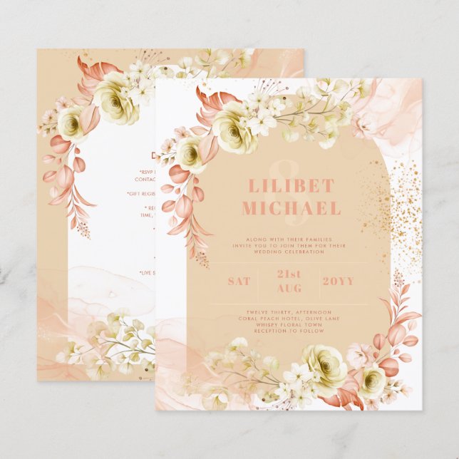 Seasons Fall Earthen Mix Boho Floral Wedding (Vorne/Hinten)