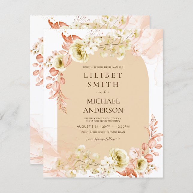 Seasons Fall Earthen Mix Boho Floral Wedding (Vorne/Hinten)
