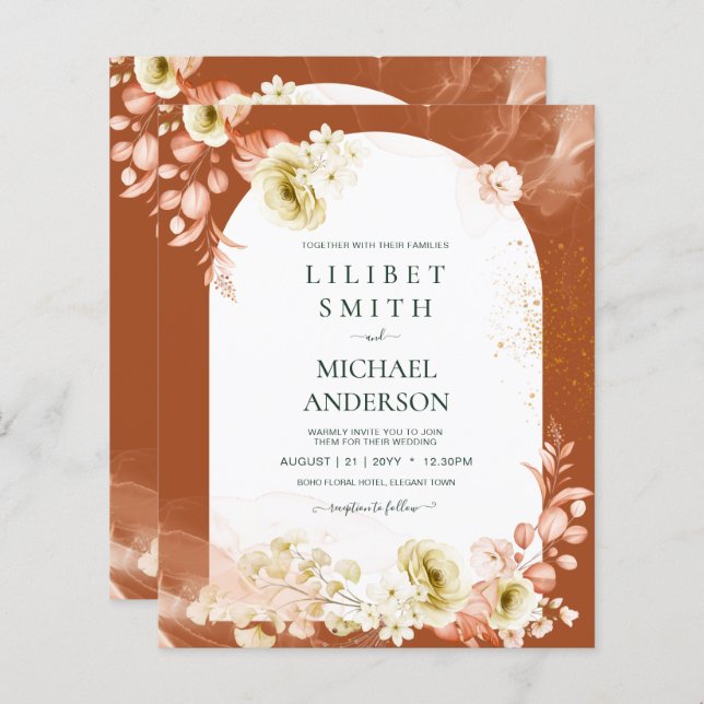 Seasons Fall Earthen Mix Boho Floral Wedding (Vorne/Hinten)