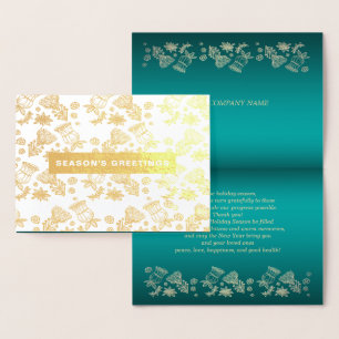 Season's Greetings. Christmas Luxury Real Folienkarte