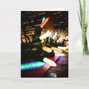 Season's Greetings - Holiday Light Decorations Feiertagskarte