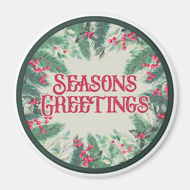 Seasons Greetings Magnet (Vorne)