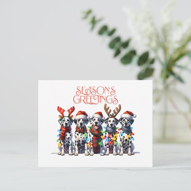 SEASON'S GREETINGS Postcard Feiertagspostkarte (Stehend Vorderseite)