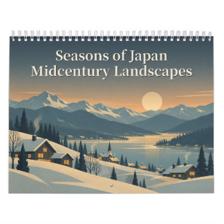 Seasons of Japan Midcentury Landscape Art Calendar Kalender