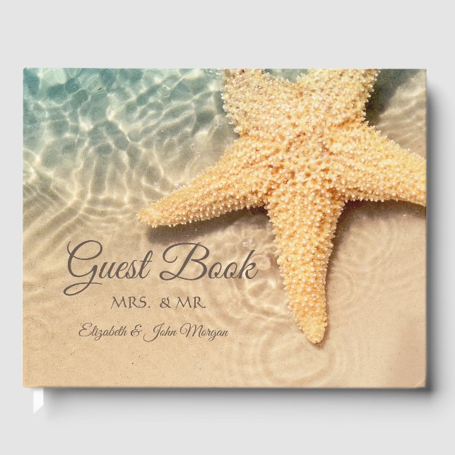 Seastar Beach Wedding Gästebuch (Vorderseite)