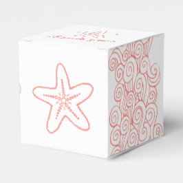 Seastar-Schwenk-Korallenschachtel mit weißer Gastg Geschenkschachtel