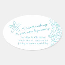 Seastar Swirl Aqua weiße Hochzeitscreme