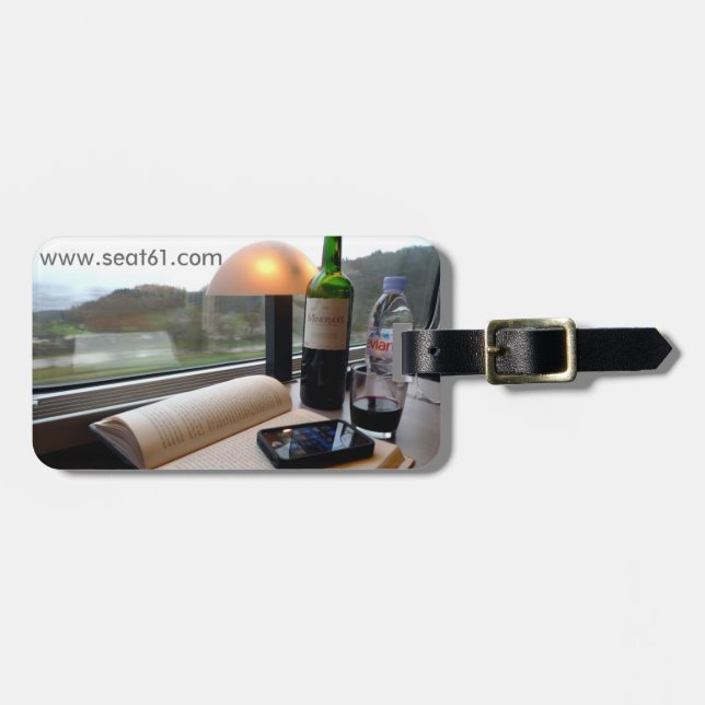 Seat61 TGV Gepäckaufkleber Gepäckanhänger (Vorderseite horizontal)