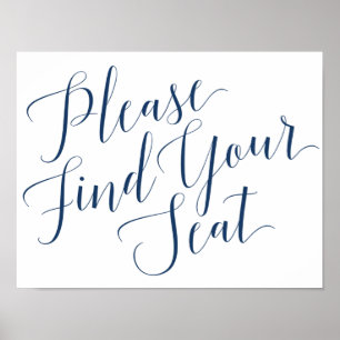 Seating Chart/Place Cards Table Sign Poster