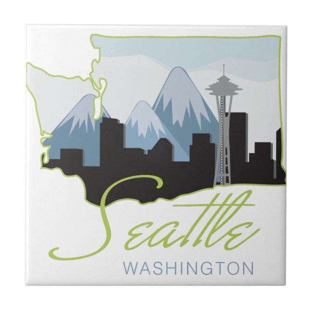 Seatle Washington Fliese (Vorderseite)