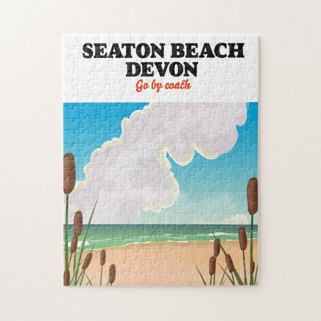 Seaton Beach Dorset Reiseplakat (Vertikal)