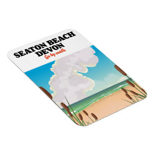 Seaton Beach Dorset Reiseplakat Magnet