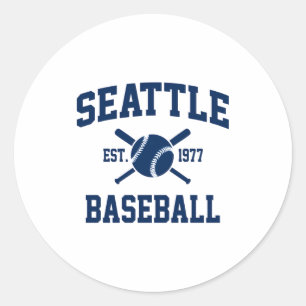 Seattle Baseball Athletic Vintage Sportteam Fan Runder Aufkleber