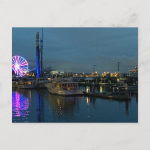 Seattle bei Nacht Stadtfotografie Postkarte