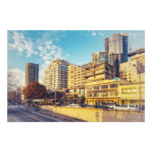 Seattle Cityscape Abend an der Wasserfront Fotodruck