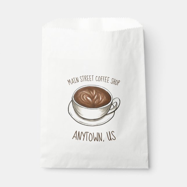 Seattle Coffee Cup Latte Barista Coffee House Shop Geschenktütchen (Vorderseite)