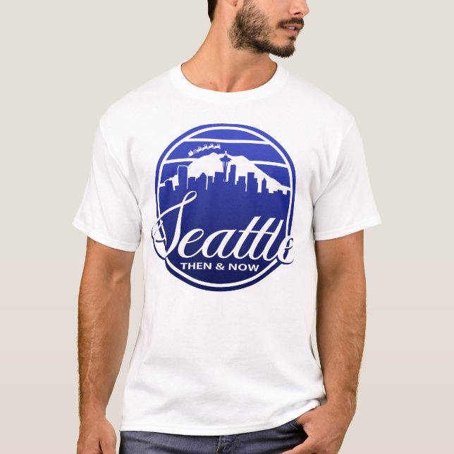 Seattle Damals & Heute T-Shirt (Vorderseite)
