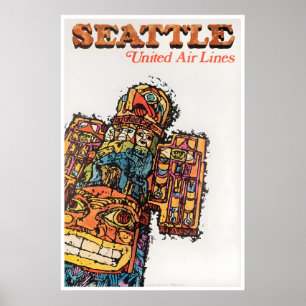 Seattle Druck Washington Reiseplakat United Art Poster