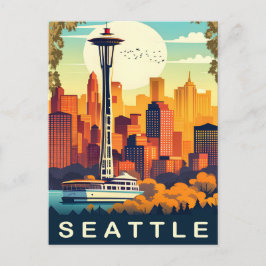 Seattle, Duwamish River, Cruise, Travel Postkarte