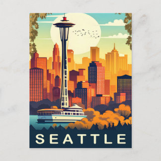 Seattle, Duwamish River, Cruise, Travel Postkarte