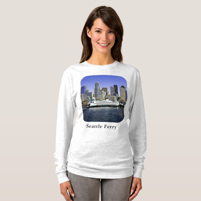 Seattle Ferry Washington Staat Women's Long Sleeve T-Shirt (Vorne ganz)