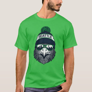 Seattle Football Hawk-Shirt Offizielles Team-Fan T-Shirt