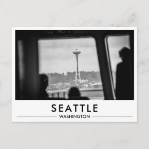 Seattle Foto Space Needle vom Fährschiff Postkarte