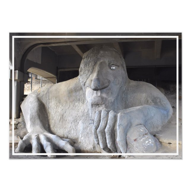 Seattle Fremont Troll Foto Print (in verschiedenen (Vorne)
