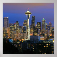 Seattle gesehen vom Kerry Park von Königin Anne