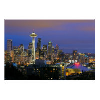 Seattle gesehen vom Kerry Park von Königin Anne